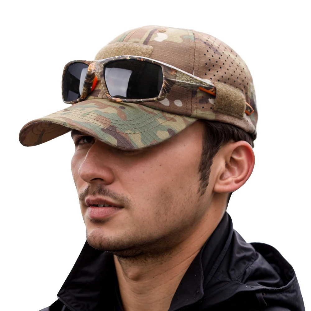 Mens Outdoor Hunting Hats - Breathable Camouflage Baseball Cap UV Sun
