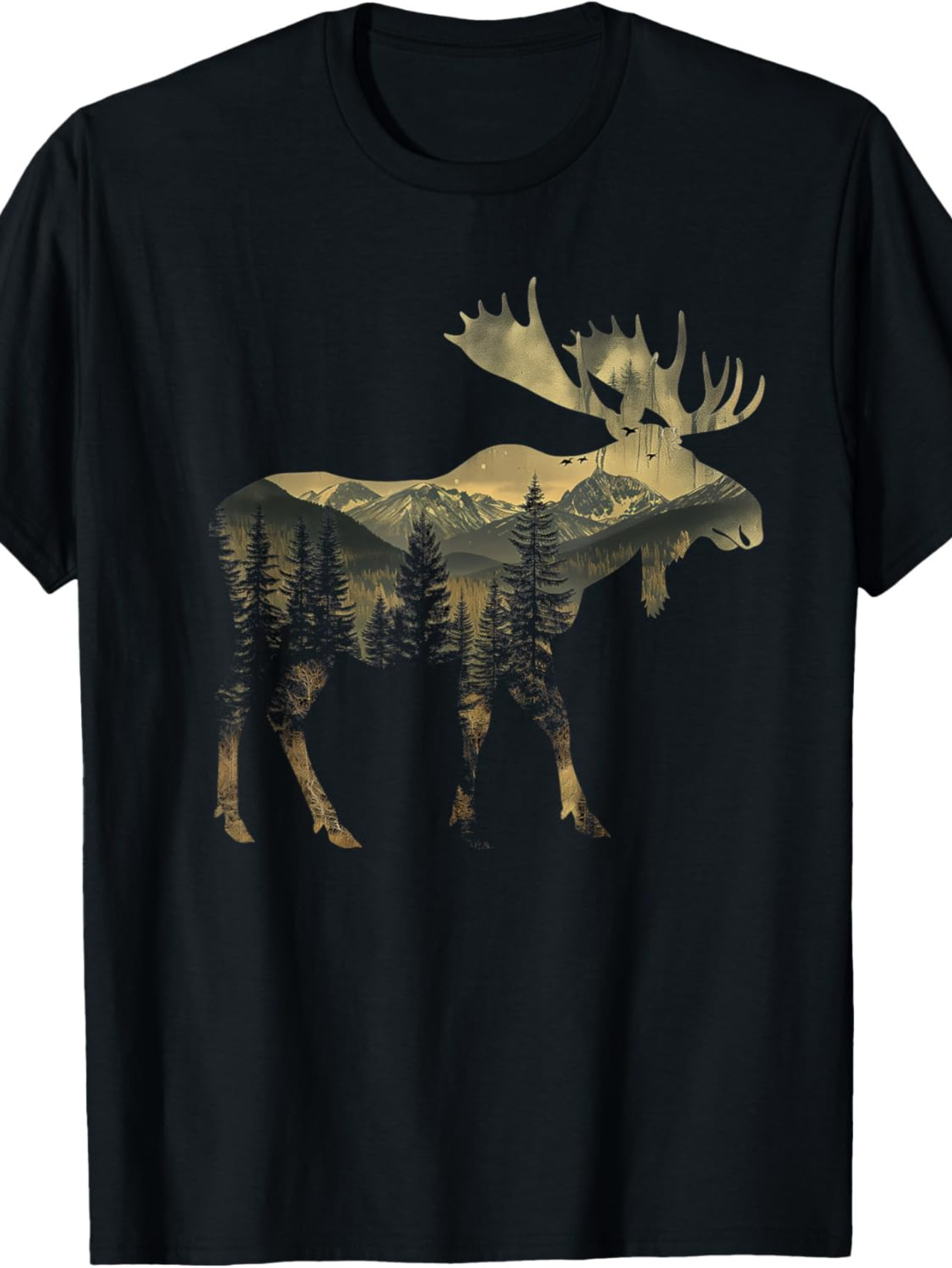 Hunting And Camping In Forest - Moose Mountain Forest T-Shirt - 180g