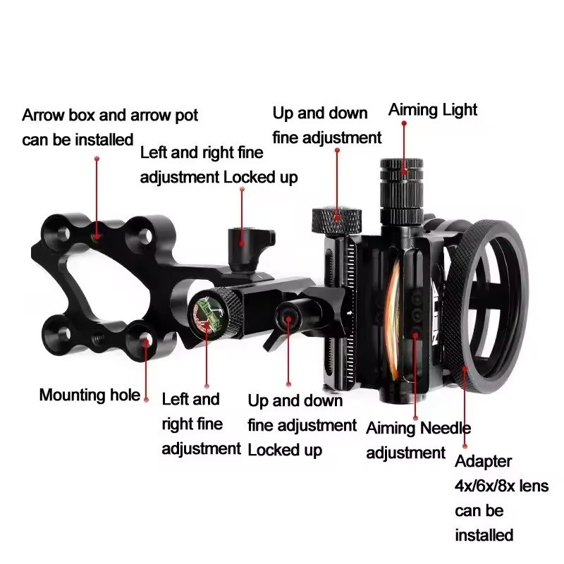 Archery Compound Bow Sight 2X/ - Hunting Bow Compound avaliação e preço