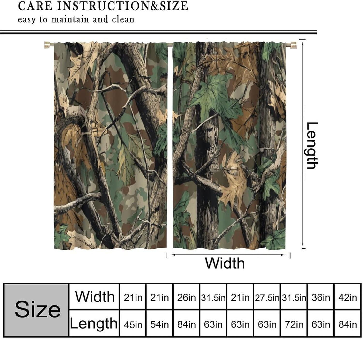 Forest Camouflage Curtains, Fo - Hunting And Camping In Forest avaliação e preço