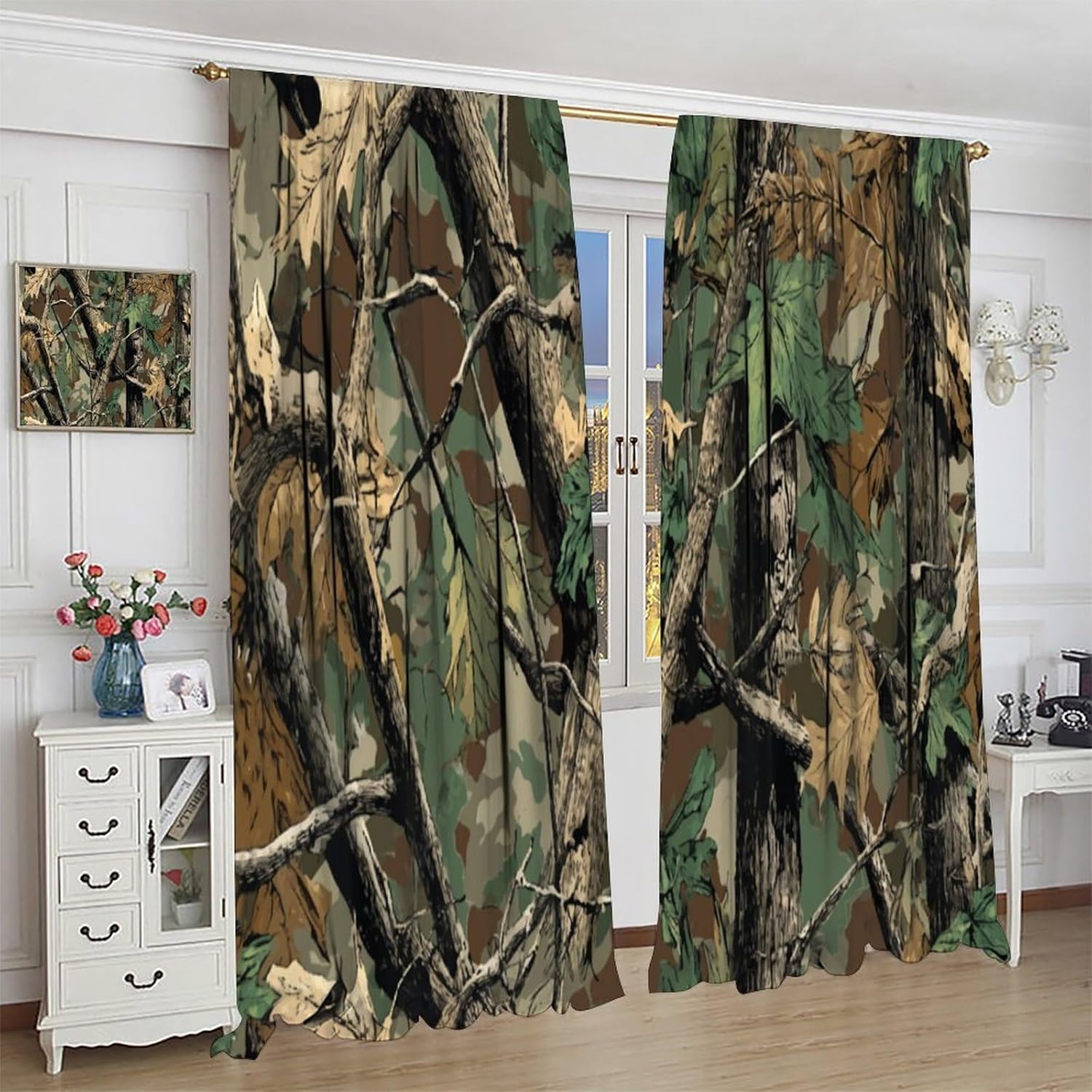 Forest Camouflage Curtains, Fo - Hunting And Camping In Forest avaliação e preço