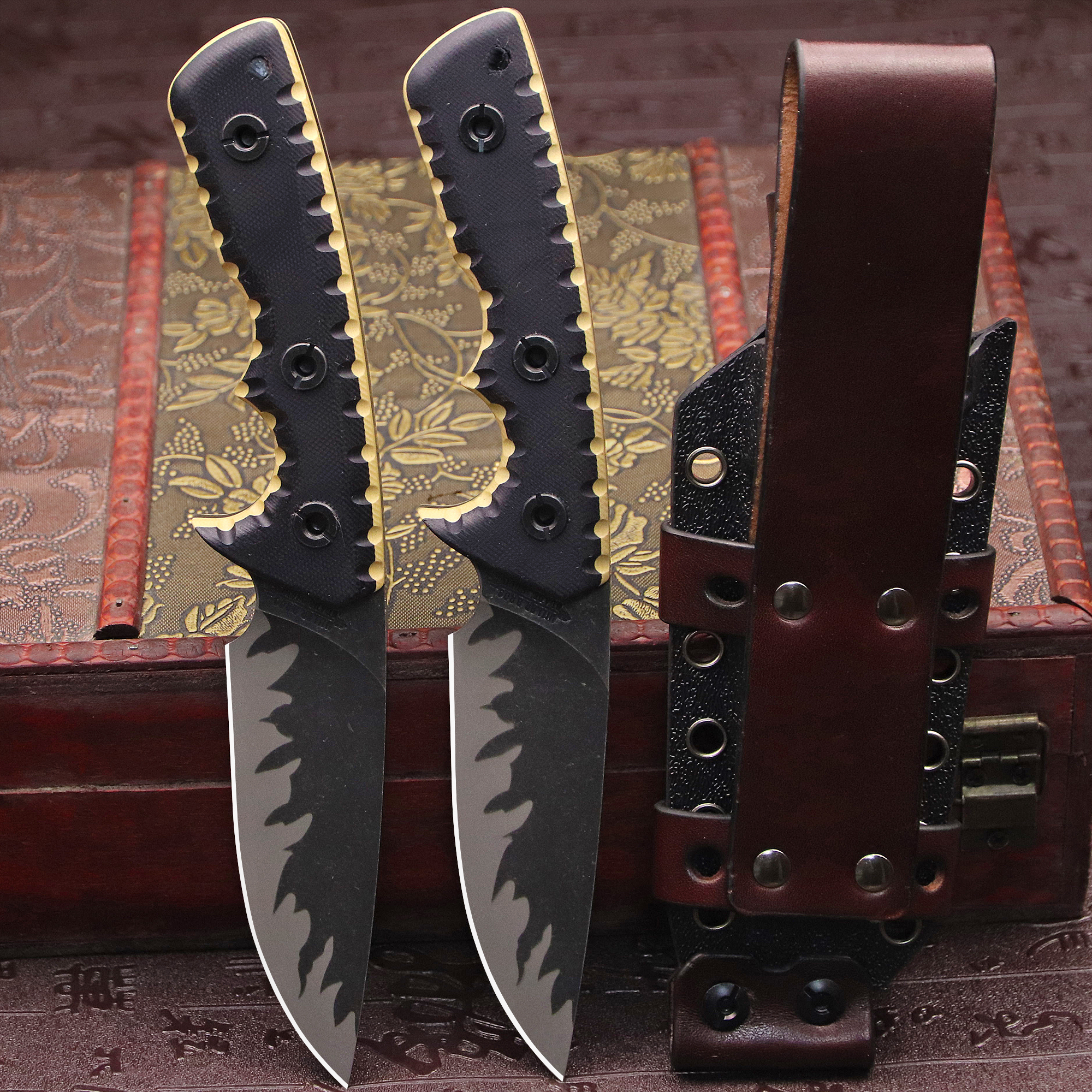M-L (USA) DC53 Stone Washed Fu - Hunting Knife Outdoor Edge avaliação e preço