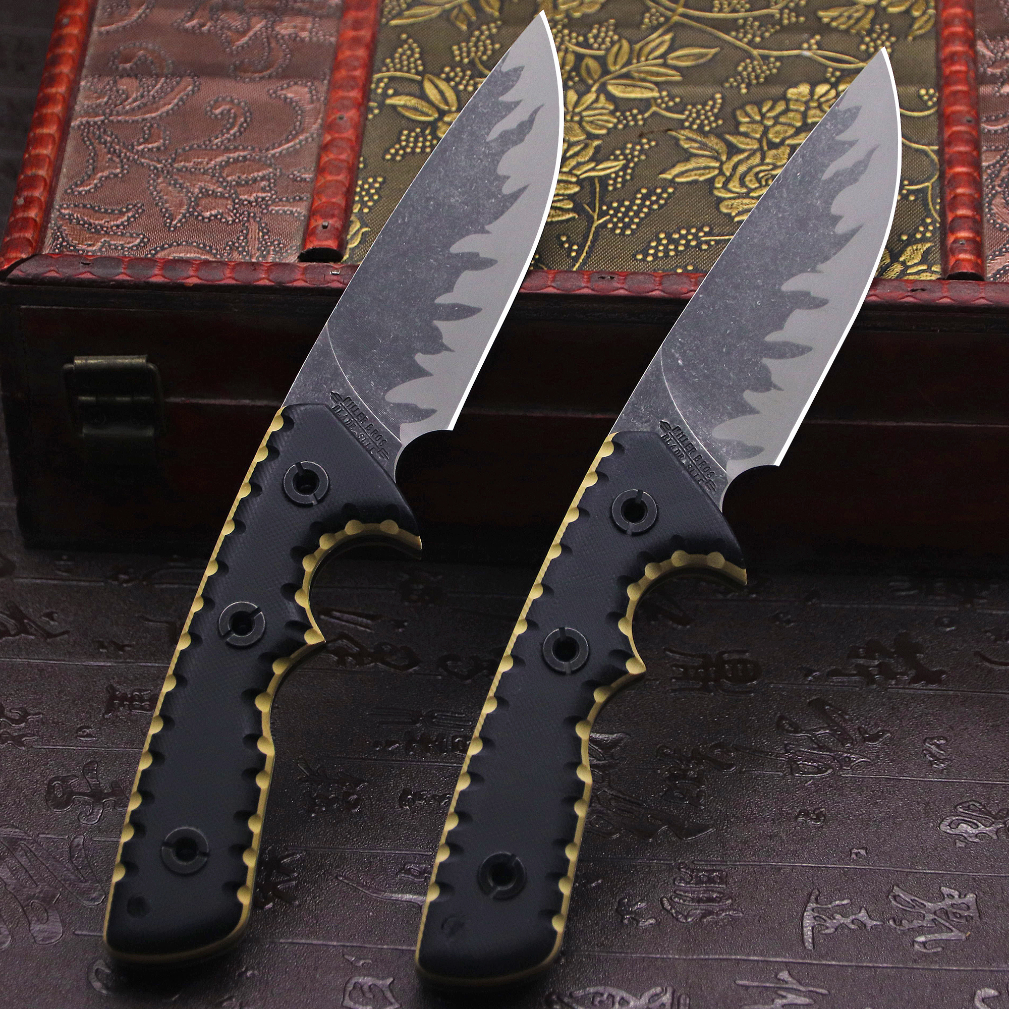 M-L (USA) DC53 Stone Washed Fu - Hunting Knife Outdoor Edge avaliação e preço