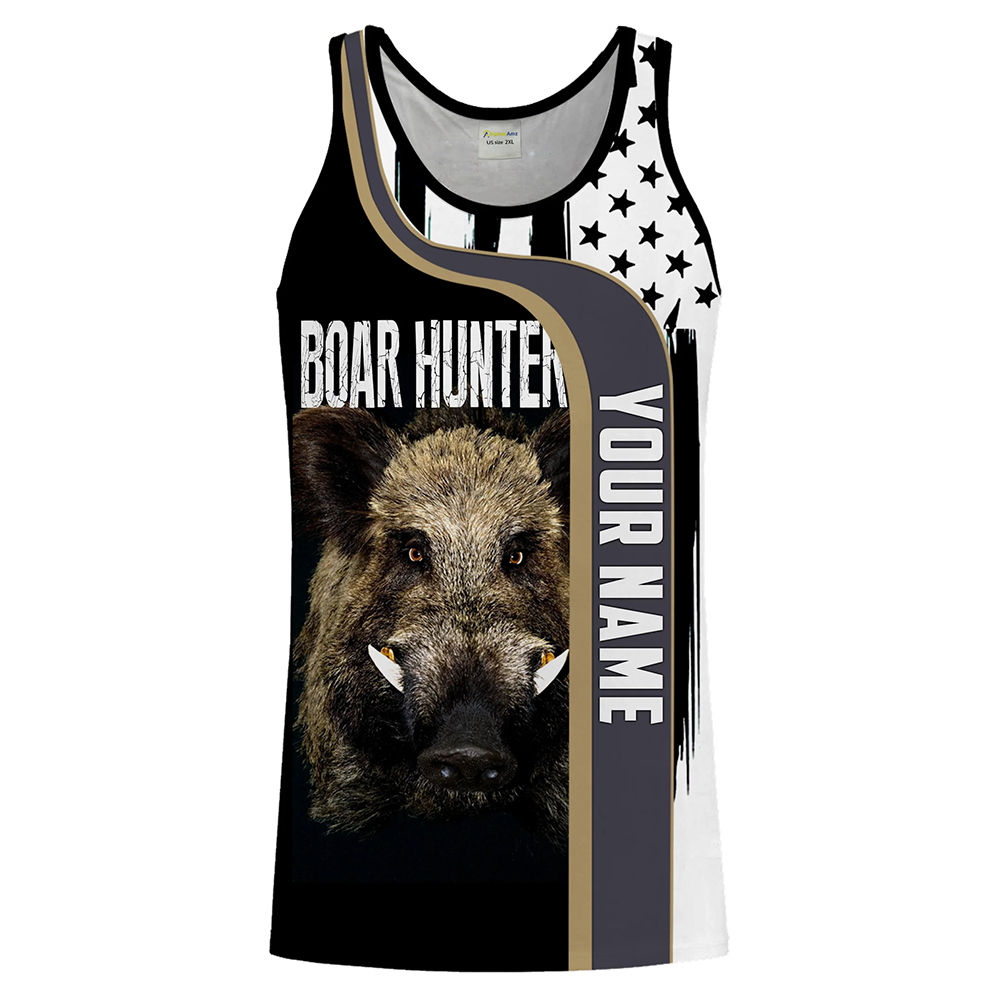 Custom Name Boar Hunter Tank T - Wildman Hunting & Outdoor avaliação e preço
