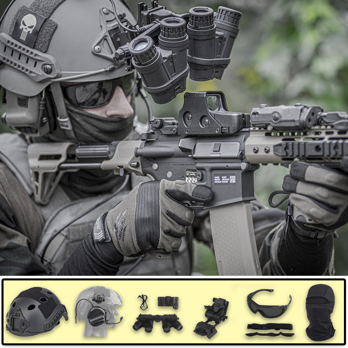 Fast Airsoft Helmet Set with T - Outdoor Hunting Movies avaliação e preço