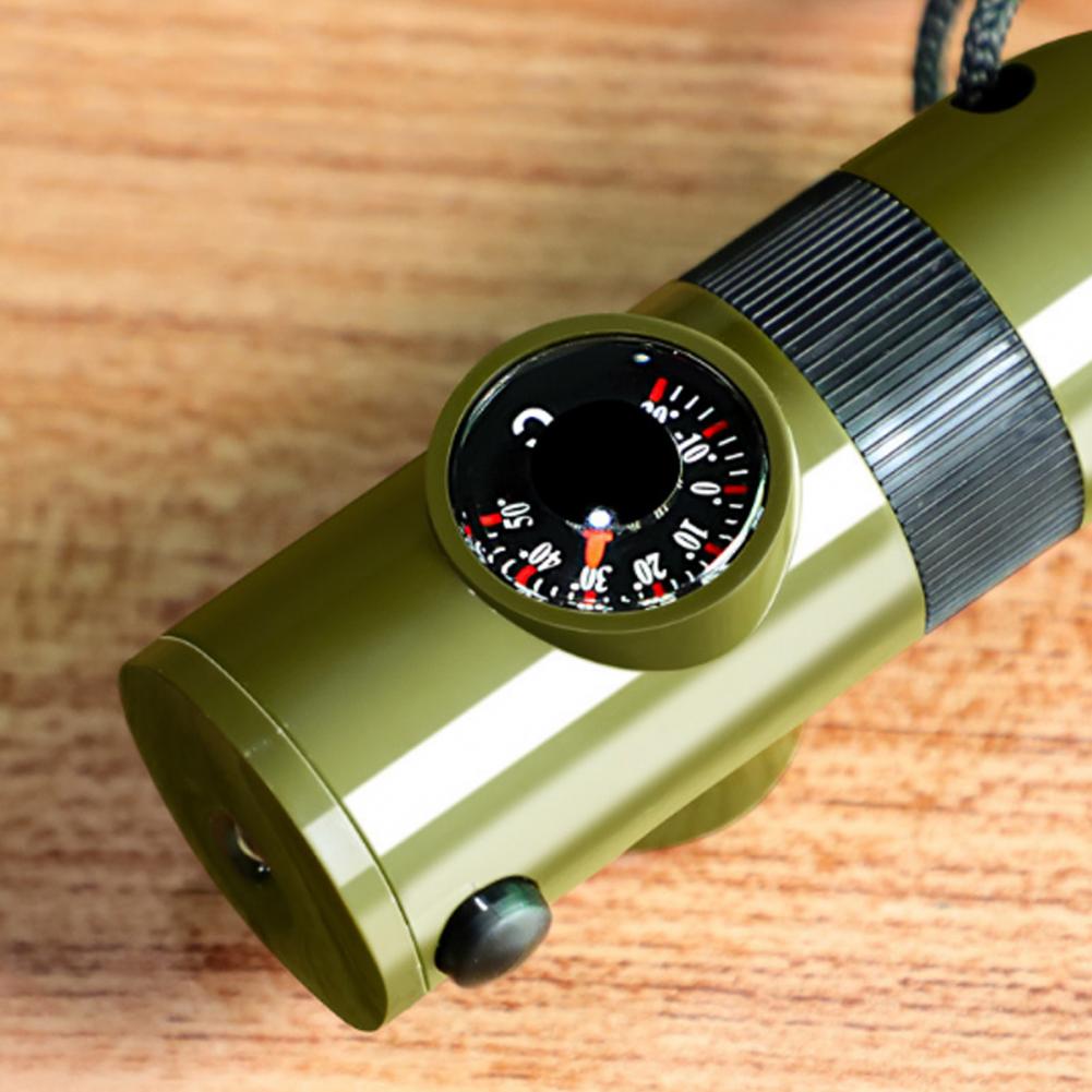 7-In-1 Multifunctional Whistle - Hunting Outdoor Thermometer avaliação e preço