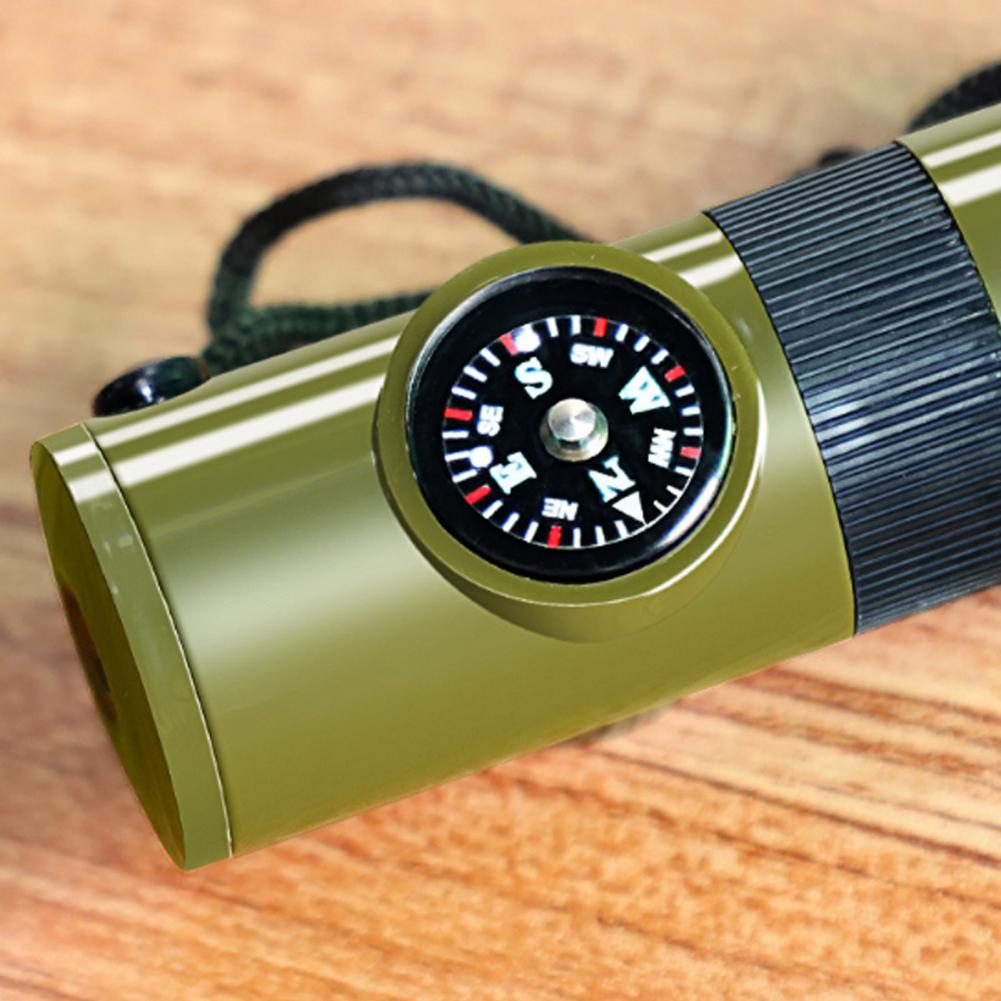 7-In-1 Multifunctional Whistle - Hunting Outdoor Thermometer avaliação e preço