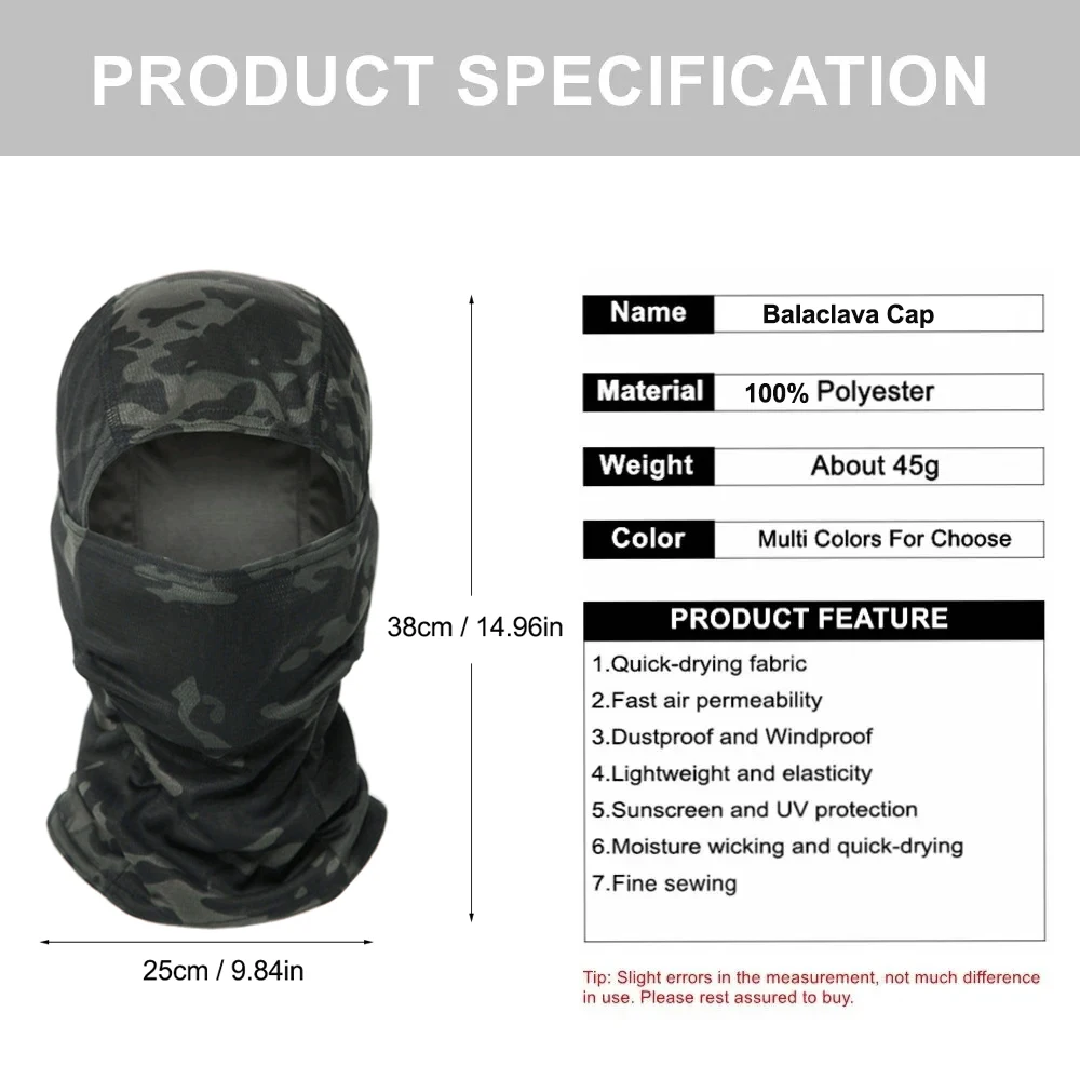 Camouflage Balaclava Hat Cycli - Mens Outdoor Hunting Hats avaliação e preço