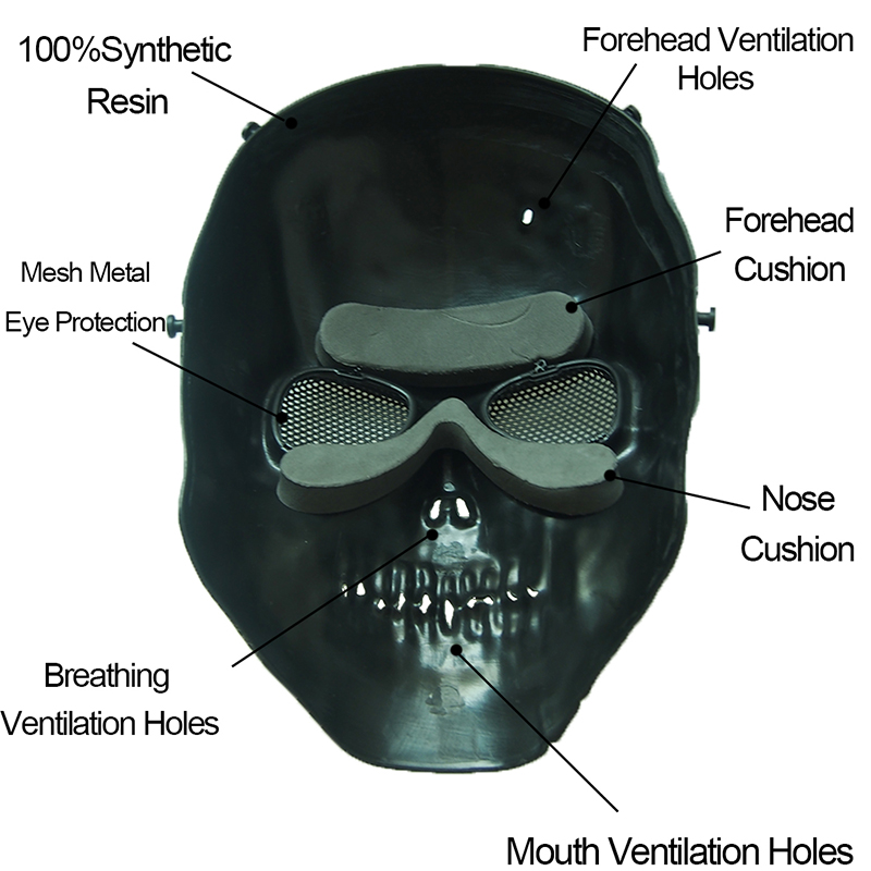 Airsoft Mask Camouflage Cospla - Outdoor Hunting Movies avaliação e preço