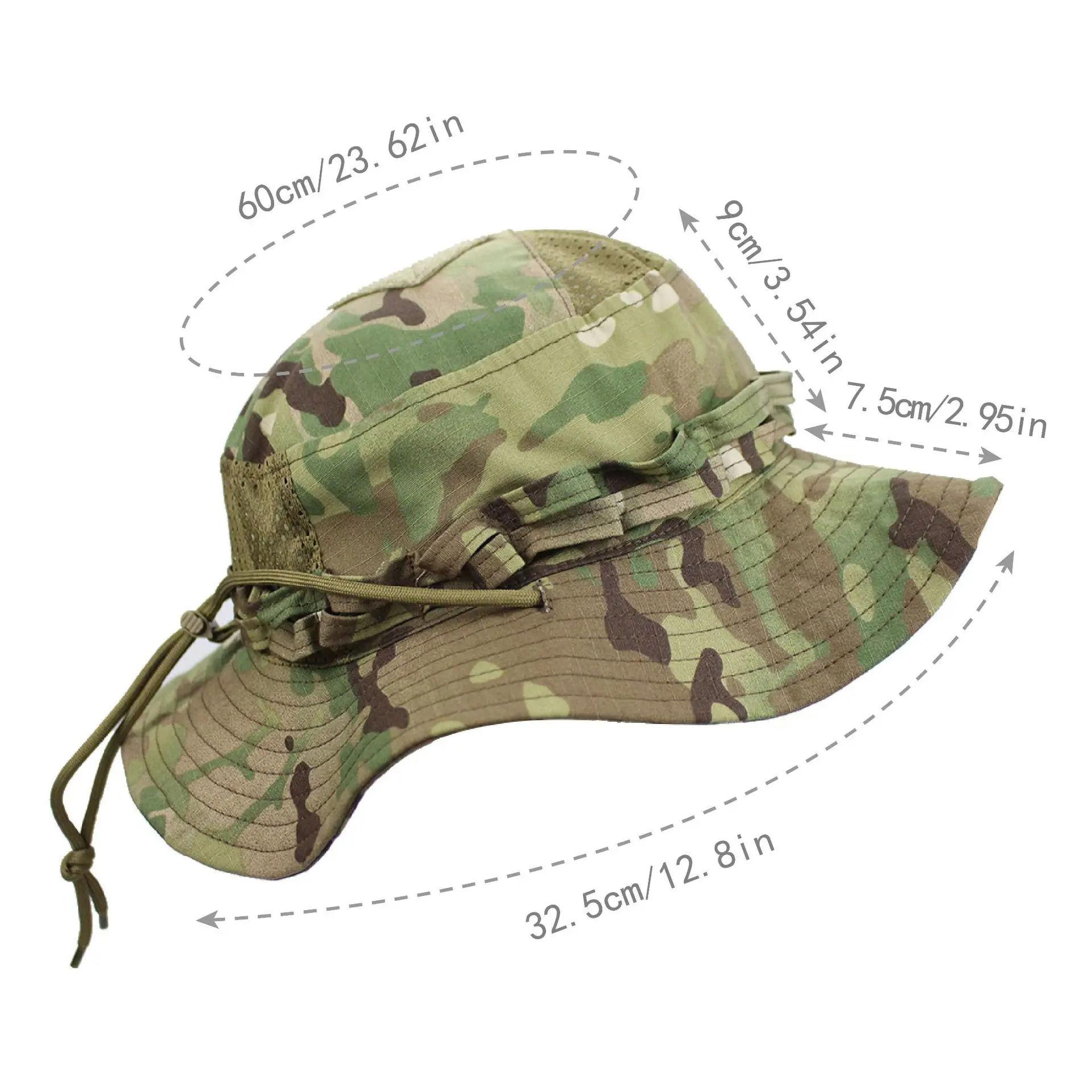 New Tactical Camouflage Boonie - Mens Outdoor Hunting Hats avaliação e preço