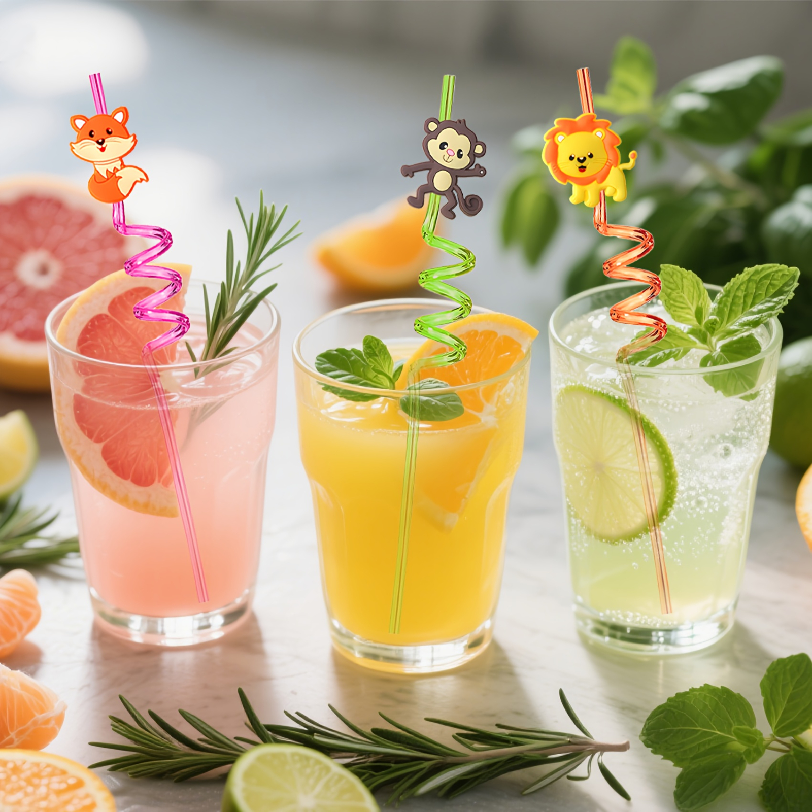 8 pcs Plastic Straws Cartoon A - Hunting And Outdoor Supplies avaliação e preço
