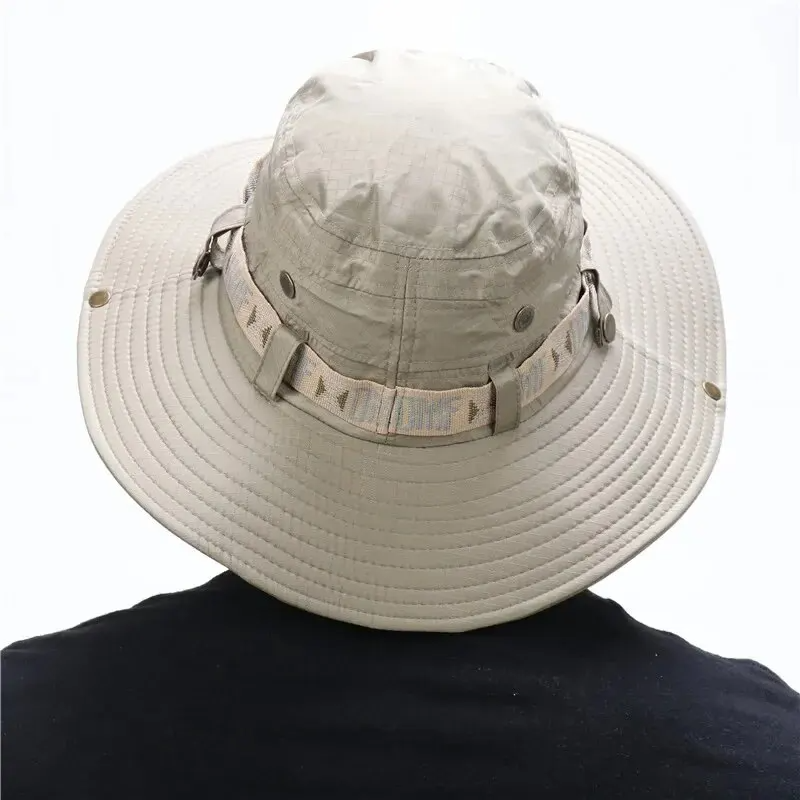 Summer Men Bucket Hat Outdoor  - Mens Outdoor Hunting Hats avaliação e preço