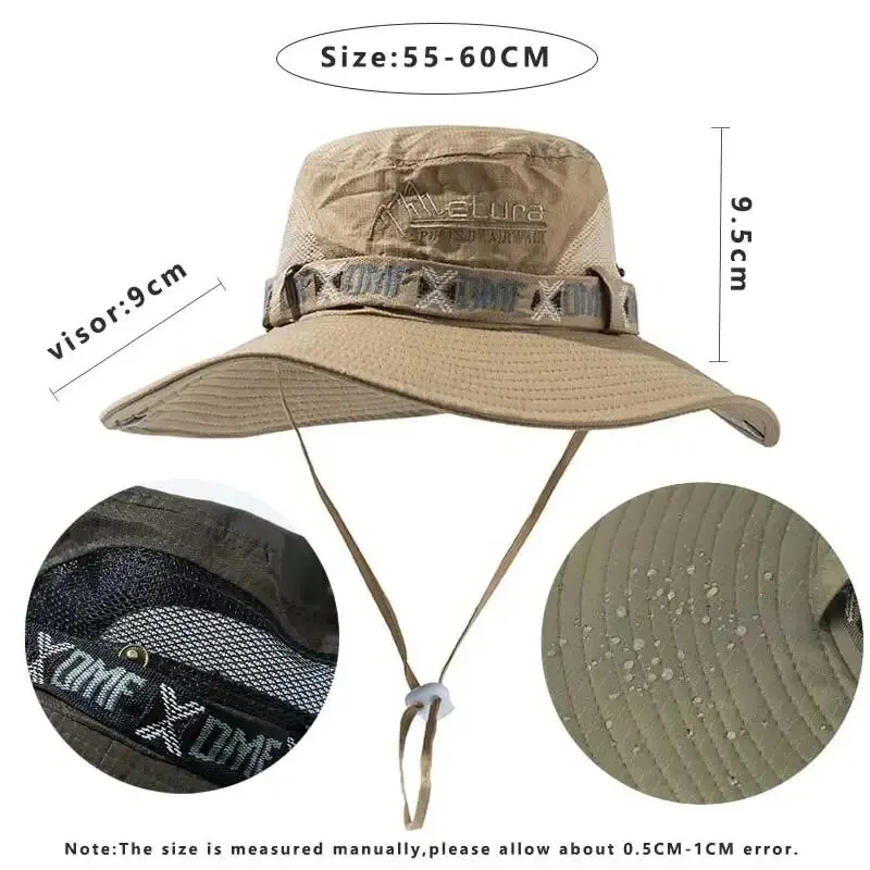 Summer Men Bucket Hat Outdoor  - Mens Outdoor Hunting Hats avaliação e preço