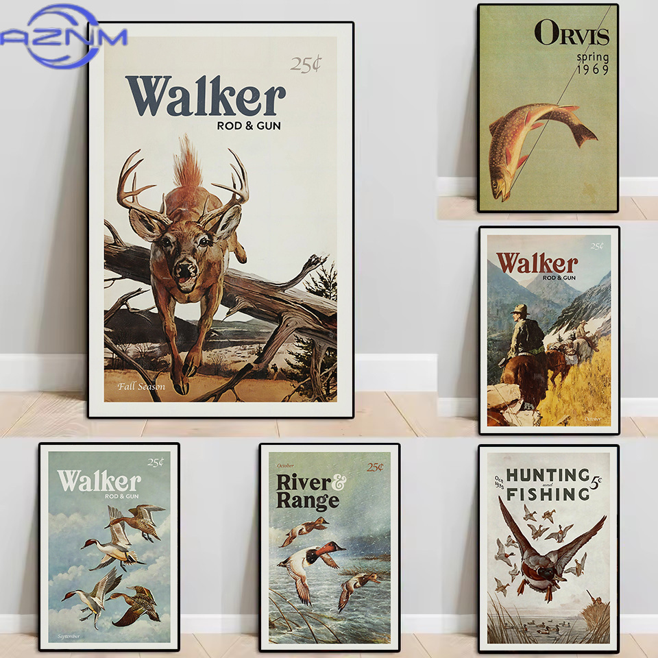 AZNM Retro Wildlife Outdoor Hu - Outdoor Hunting Pictures avaliação e preço