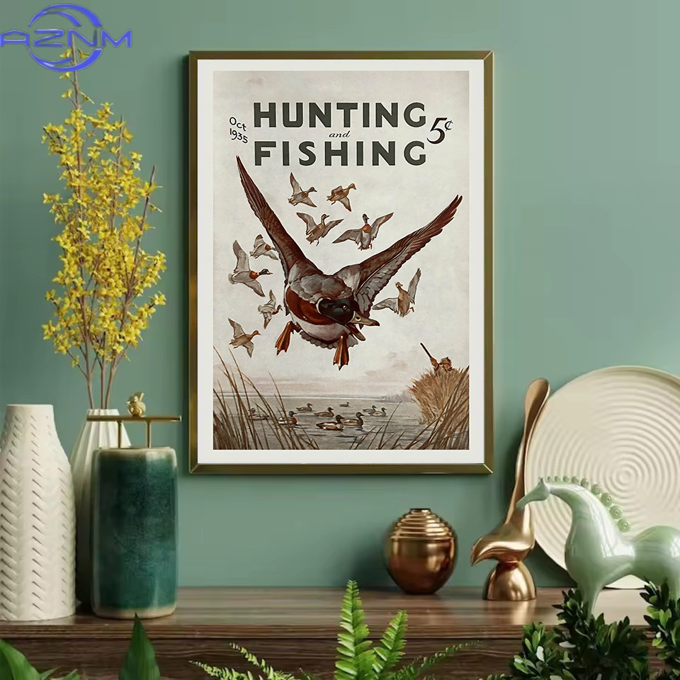 AZNM Retro Wildlife Outdoor Hu - Outdoor Hunting Pictures avaliação e preço